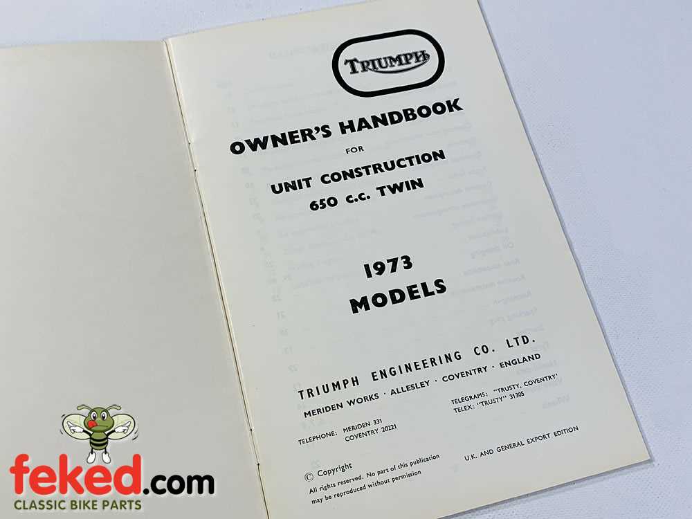 triumph bonneville t120 owners manual