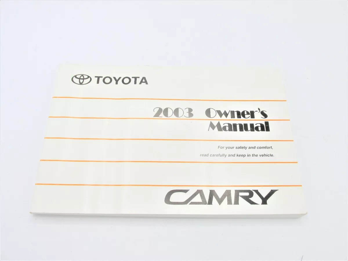 2003 camry owners manual