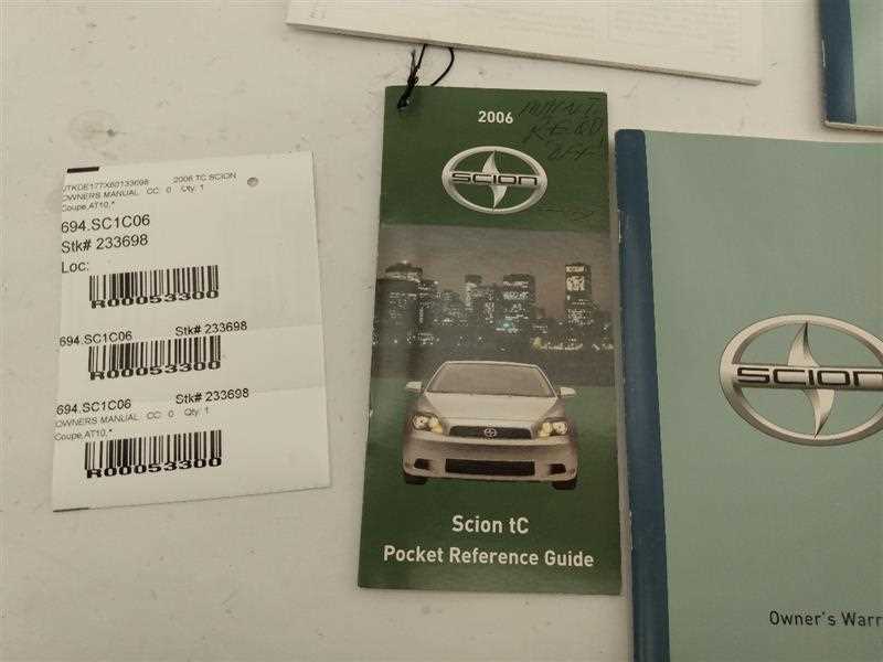 scion tc owners manual