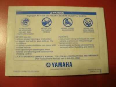 2006 yamaha yfz 450 owners manual