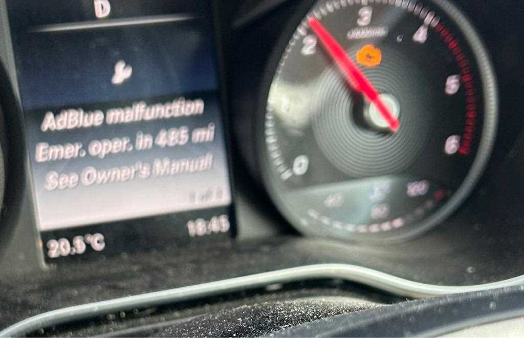 adblue system fault see owners manual mercedes