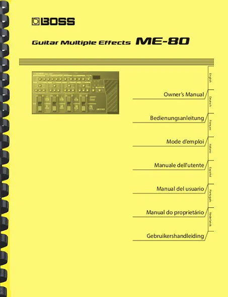 boss me 80 owners manual