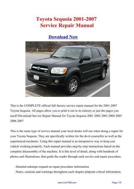 2010 toyota sequoia owners manual