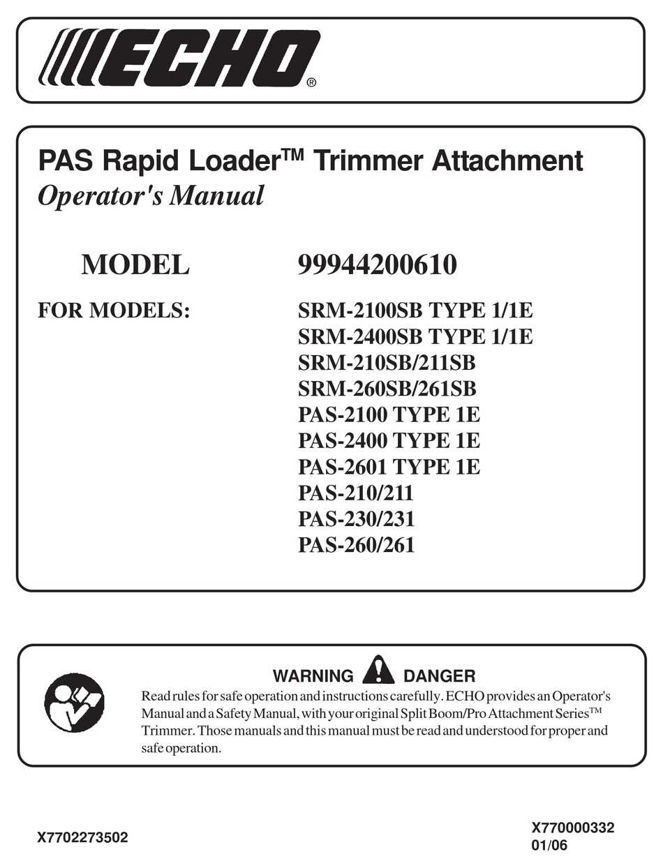 echo srm 230 owners manual