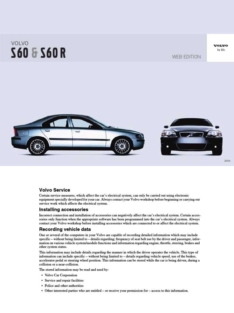 2001 volvo s60 owners manual