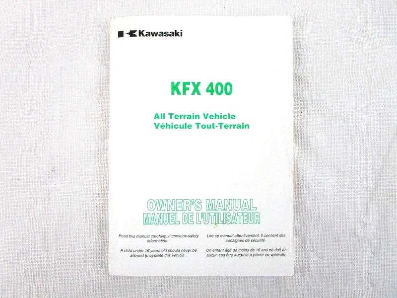 kfx 400 owners manual