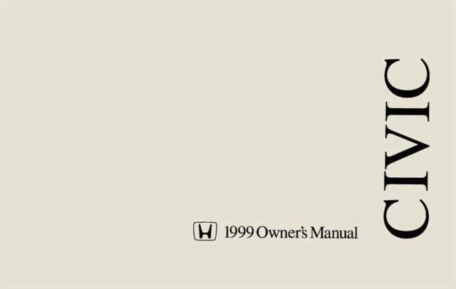 1999 honda civic lx owners manual