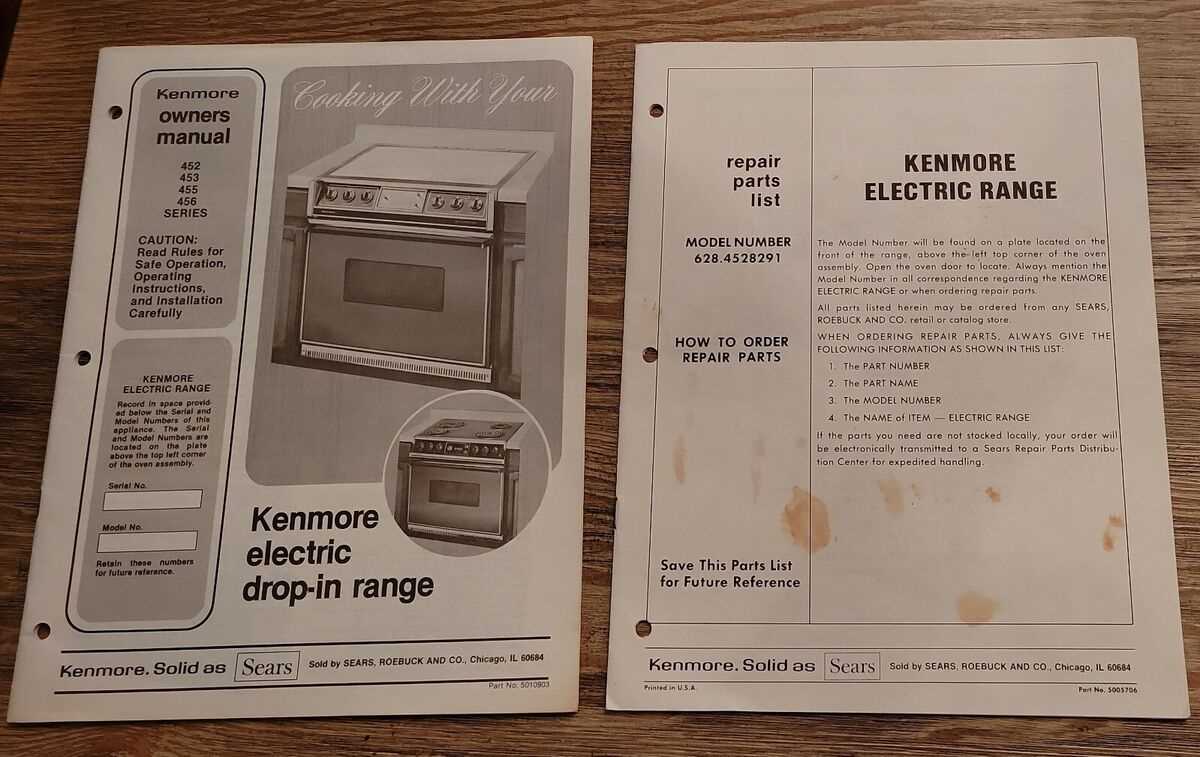 kenmore gas range owners manual