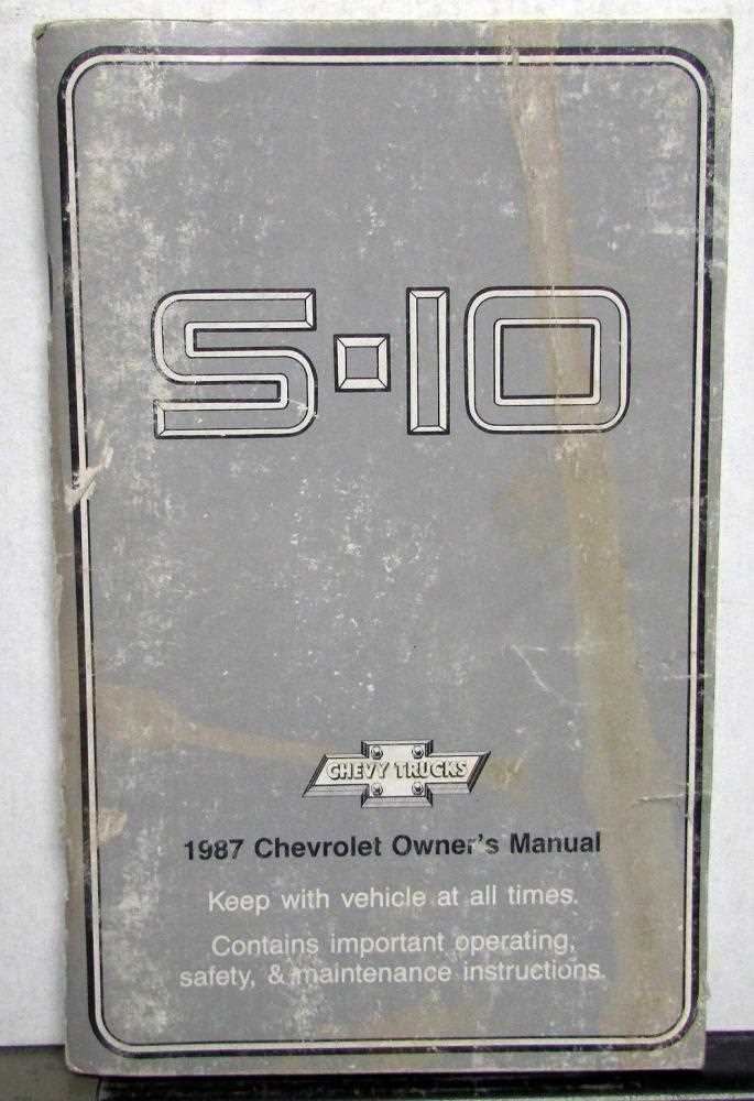 1987 corvette owners manual