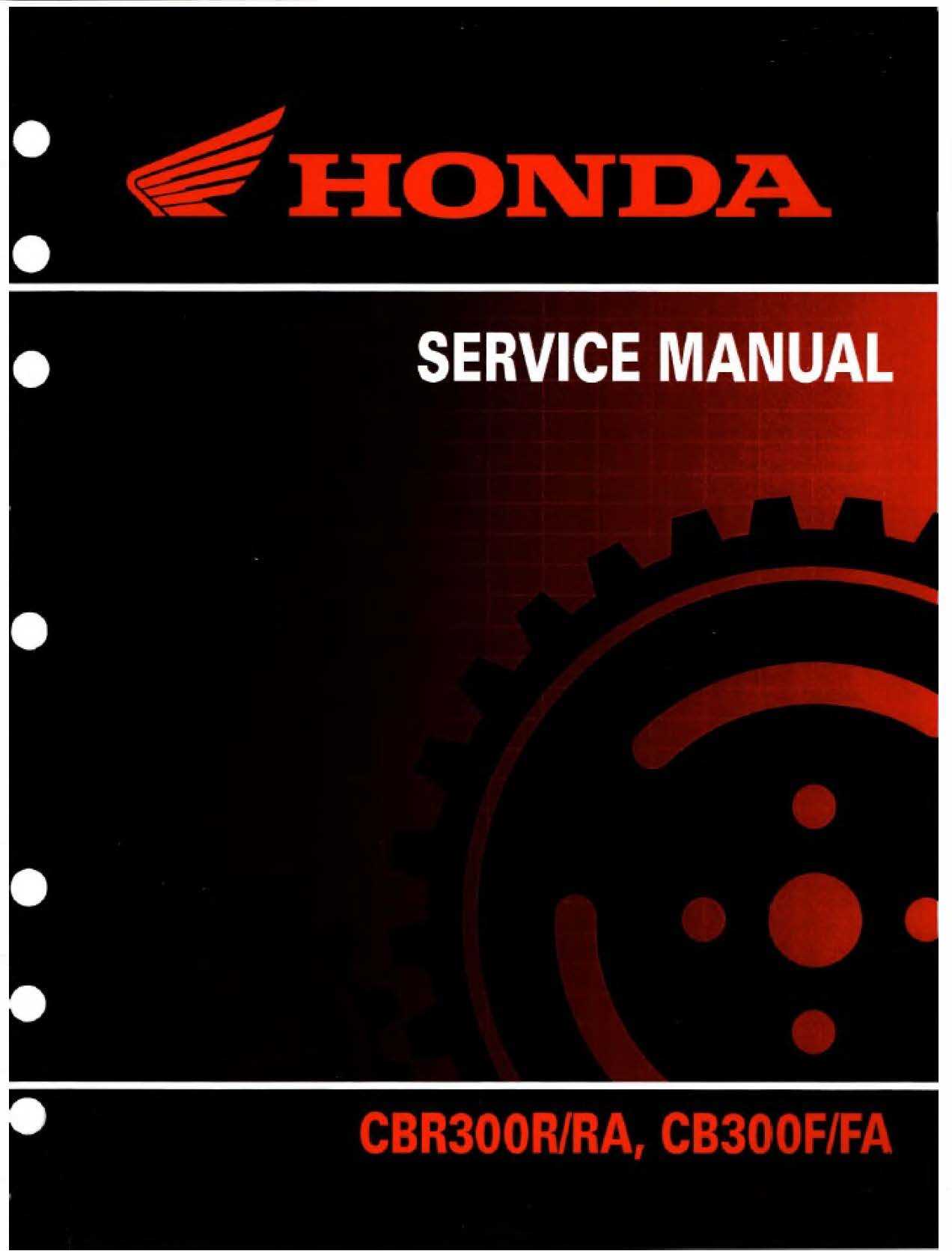 2015 cbr300r owners manual