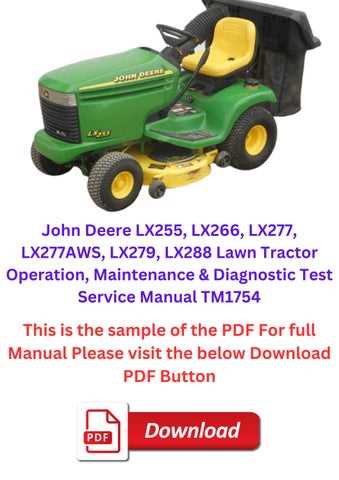 free john deere lx277 owners manual