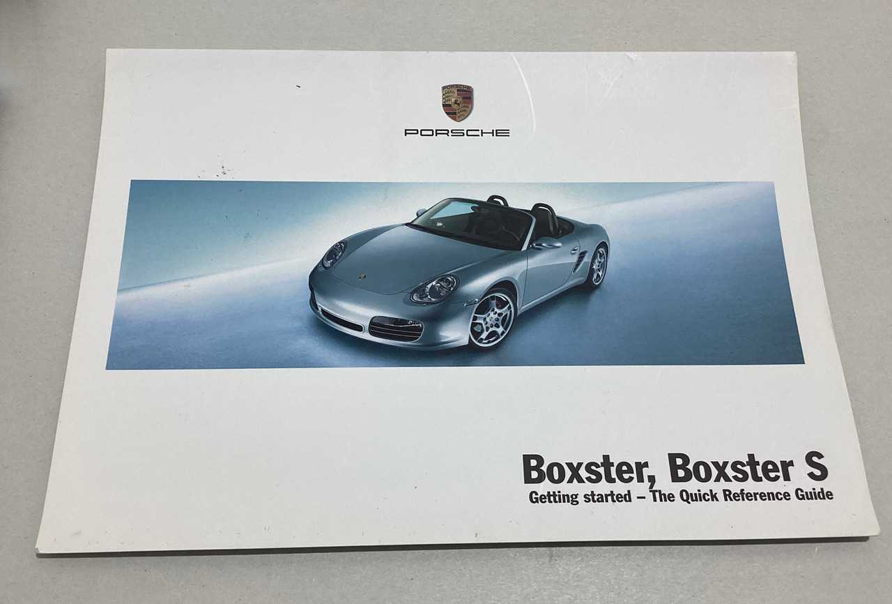 2005 porsche boxster owners manual