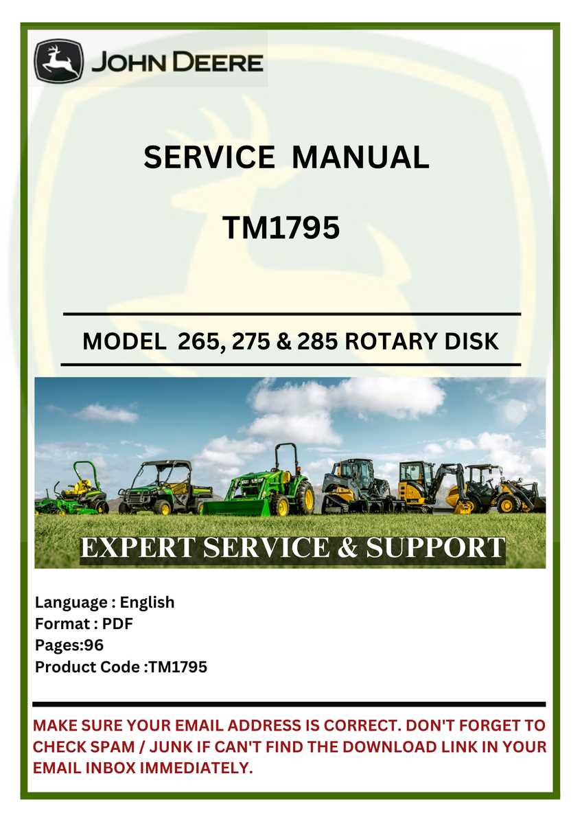 john deere 265 owners manual