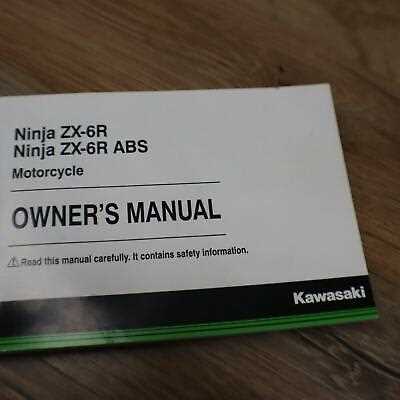 kawasaki ninja zx6r owners manual