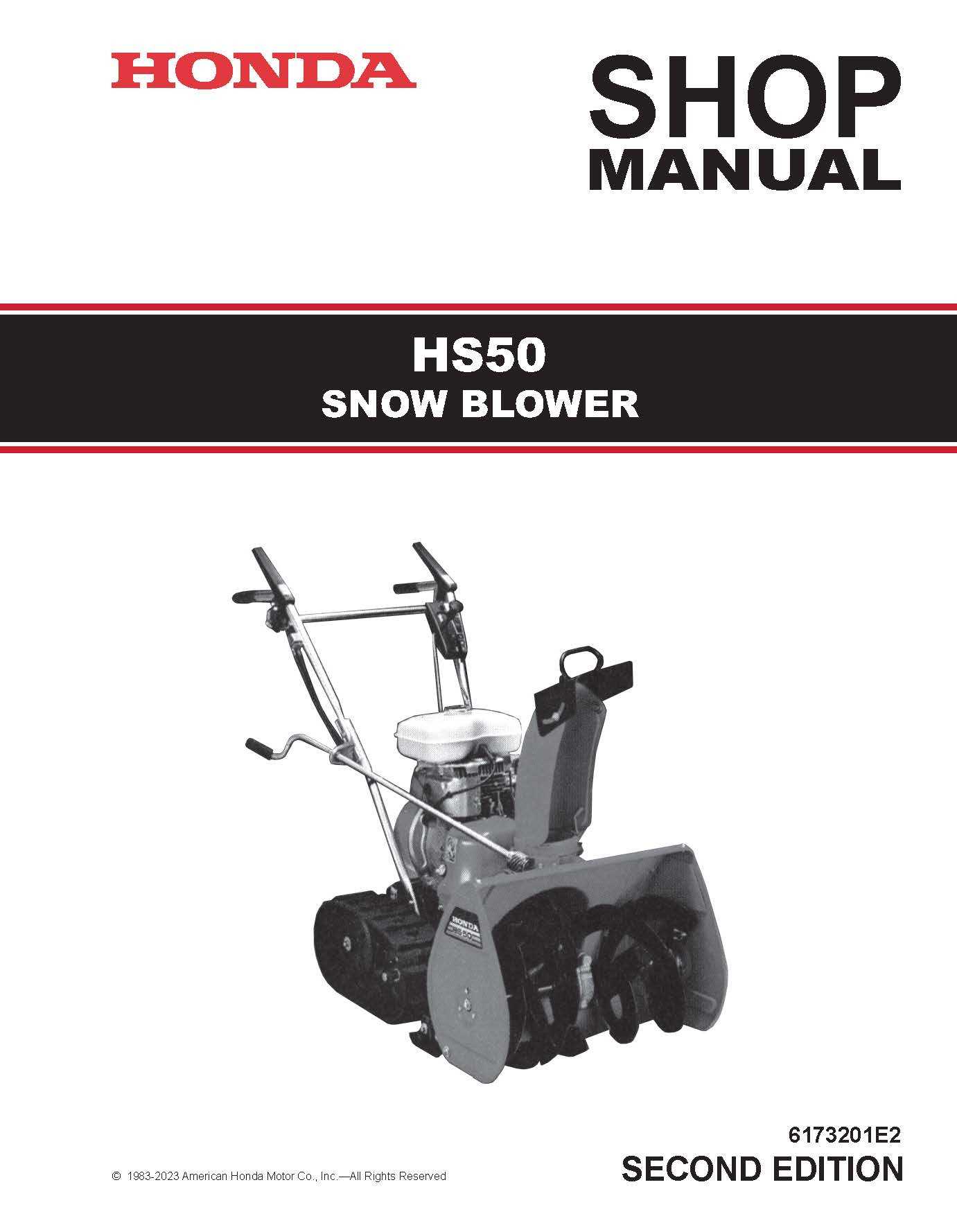 honda hs520 snowblower owners manual