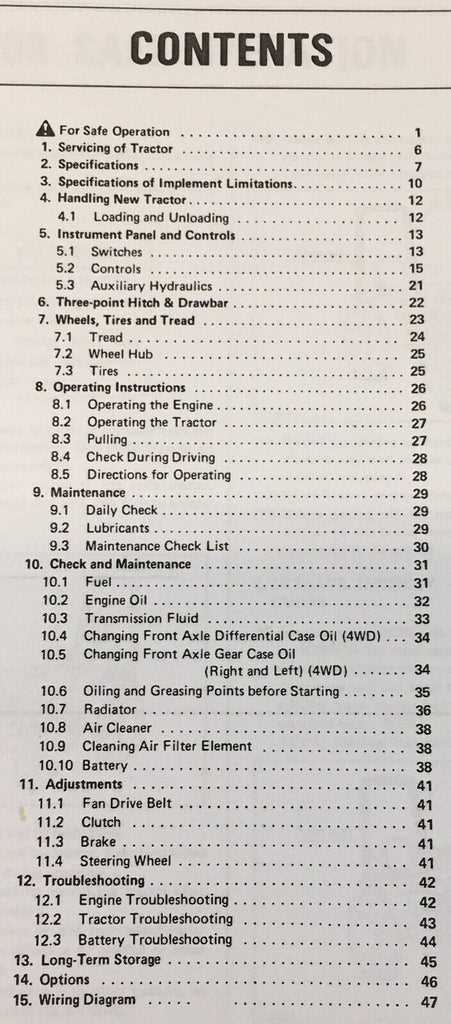 kubota b7200 owners manual