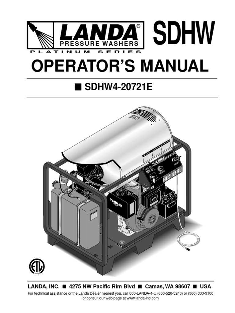 landa pressure washer owners manual