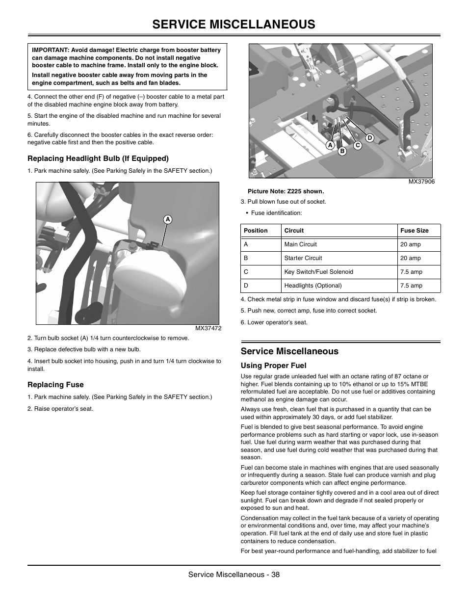 john deere eztrak z425 owners manual