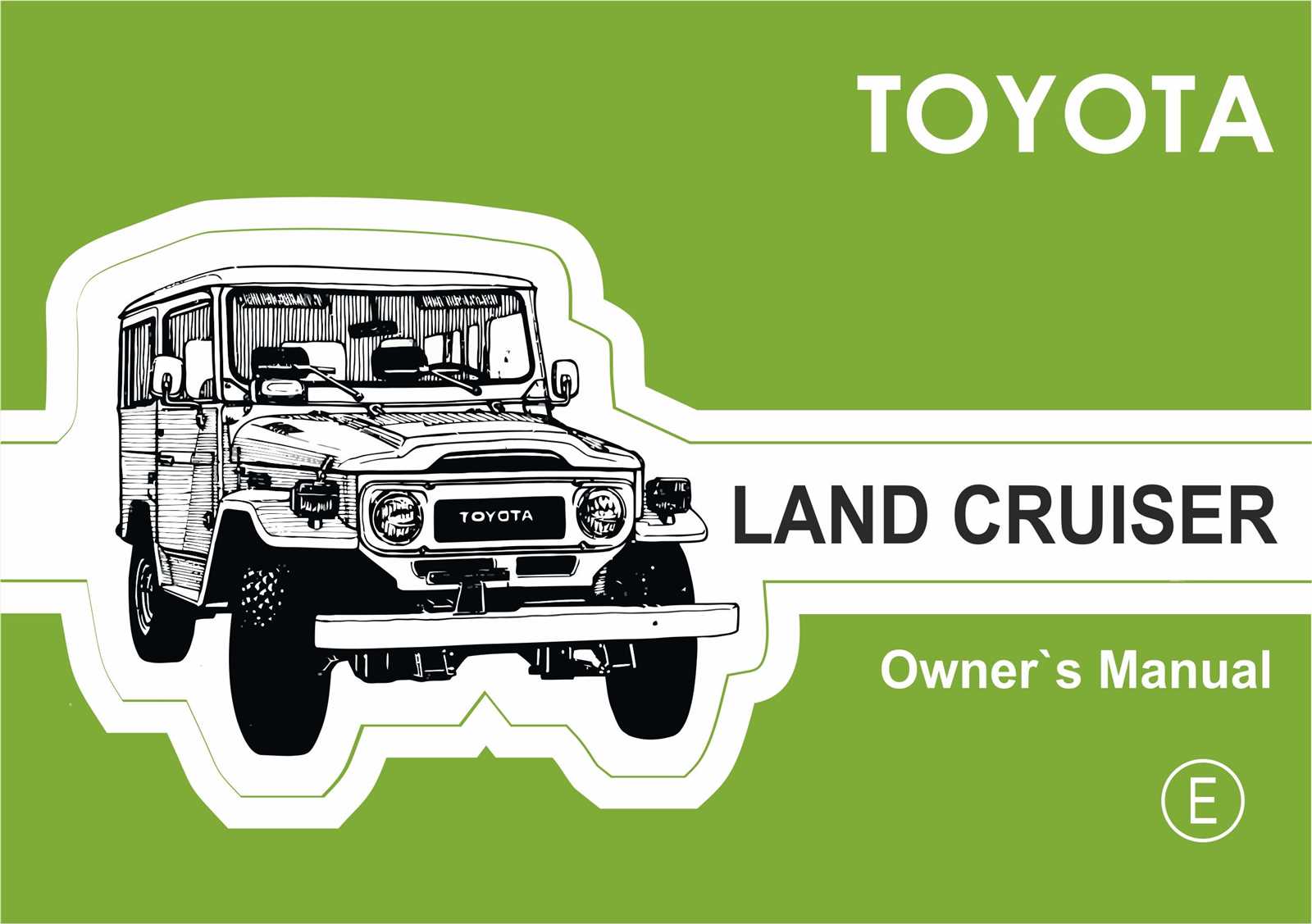 toyota land cruiser owners manual