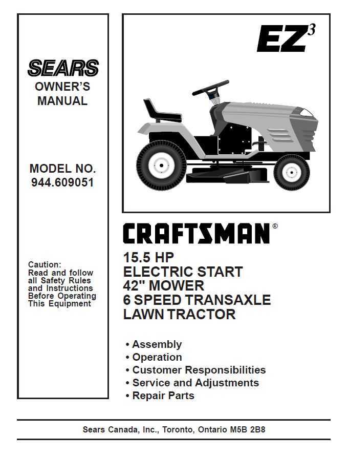 craftsman lawn mower owners manual