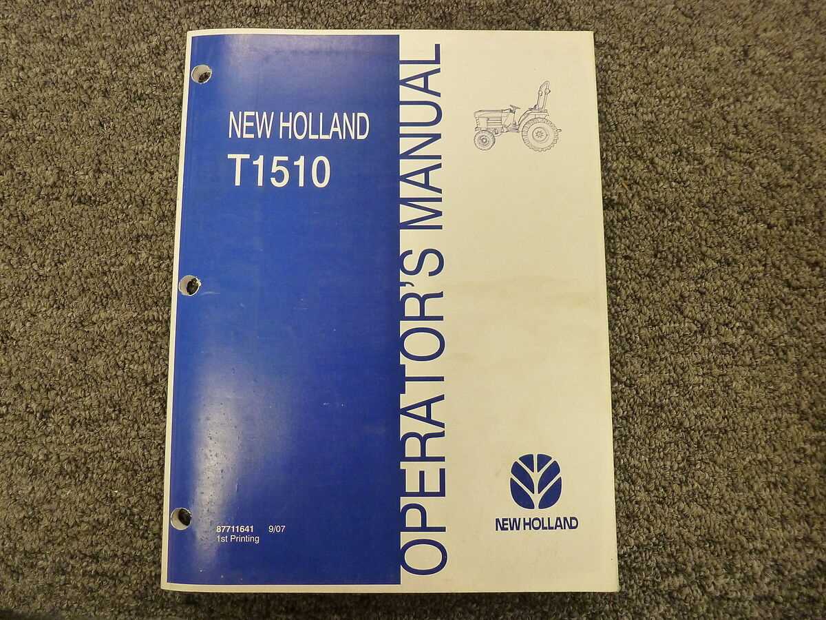 new holland t1510 owners manual