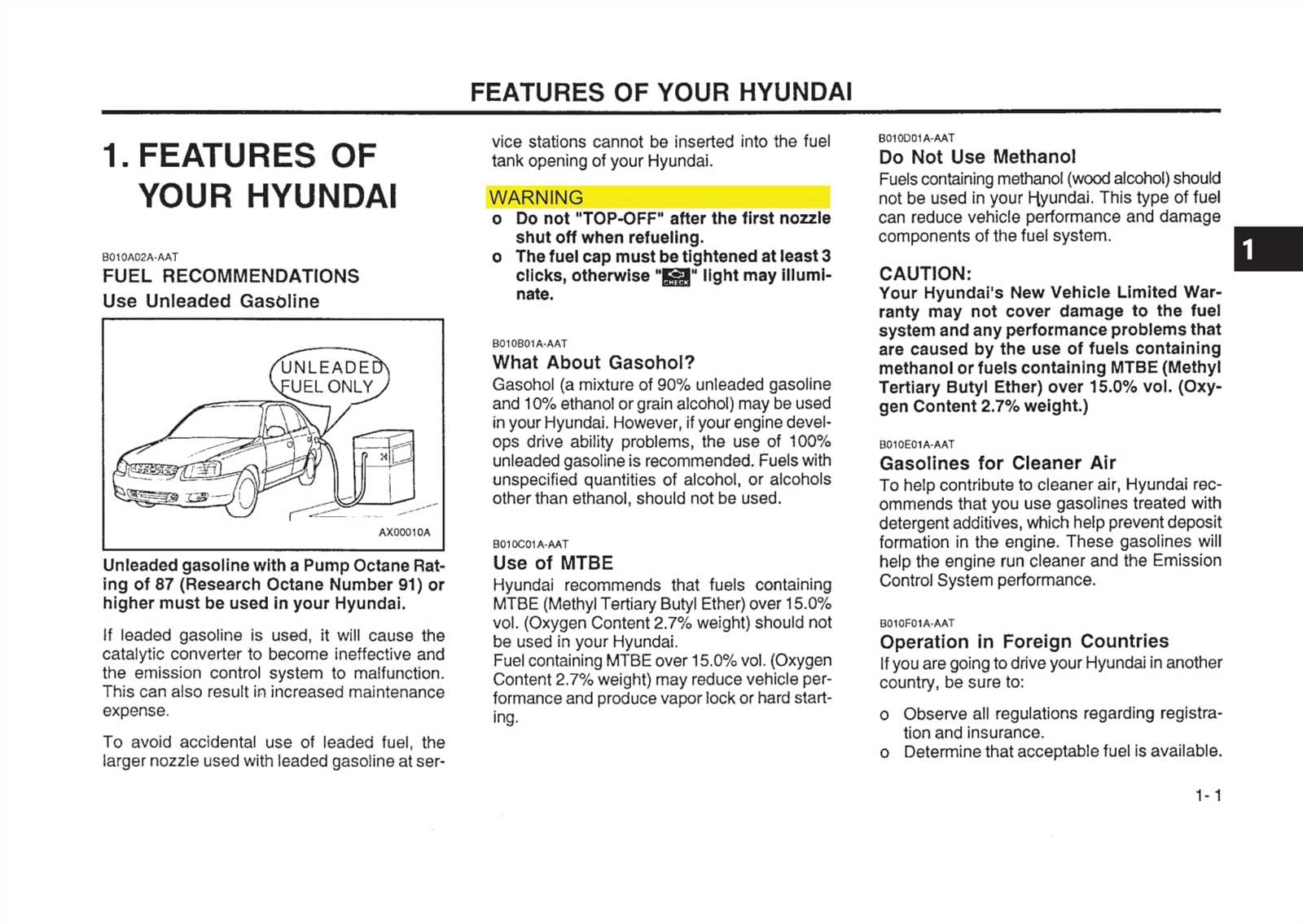 1999 hyundai accent owners manual