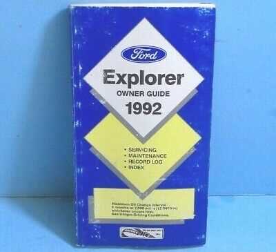 1992 ford explorer owners manual