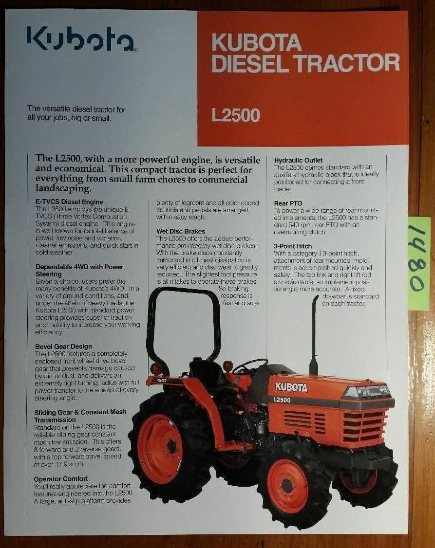 kubota l2500 owners manual