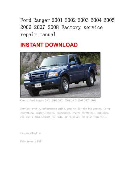 2003 ford ranger edge owners manual