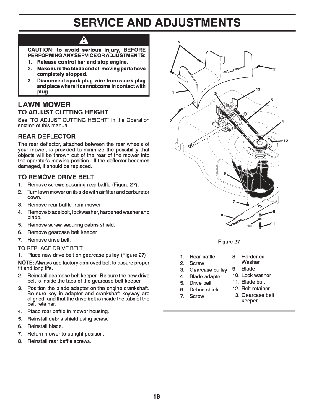 husqvarna hu775h owners manual