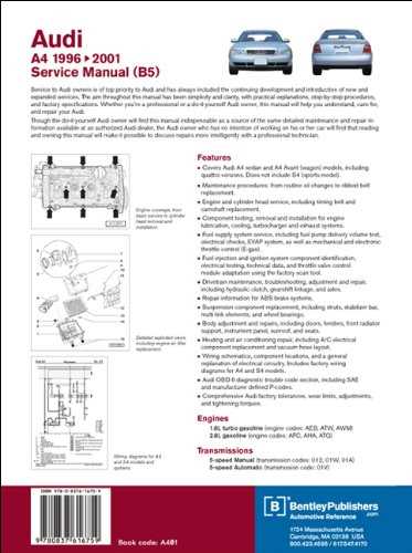 2001 audi a4 owners manual