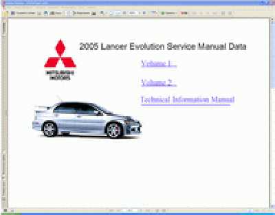 2005 mitsubishi lancer owners manual