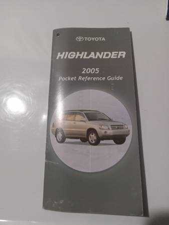 toyota highlander 2005 owners manual