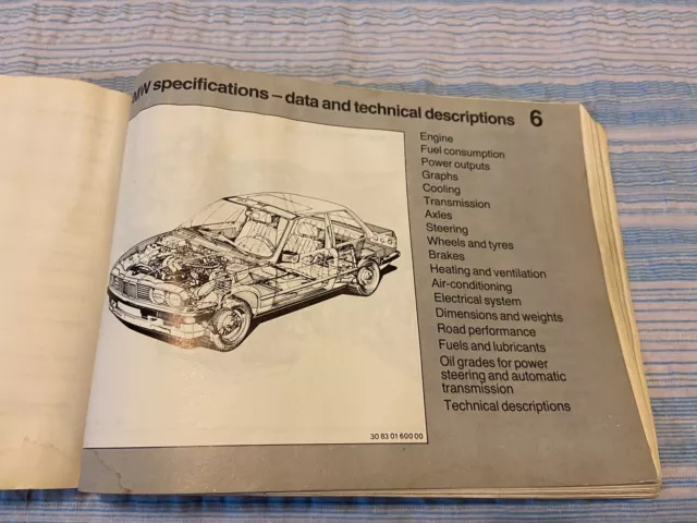 bmw e30 owners manual