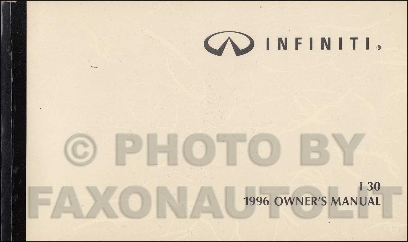 1999 infiniti i30 owners manual