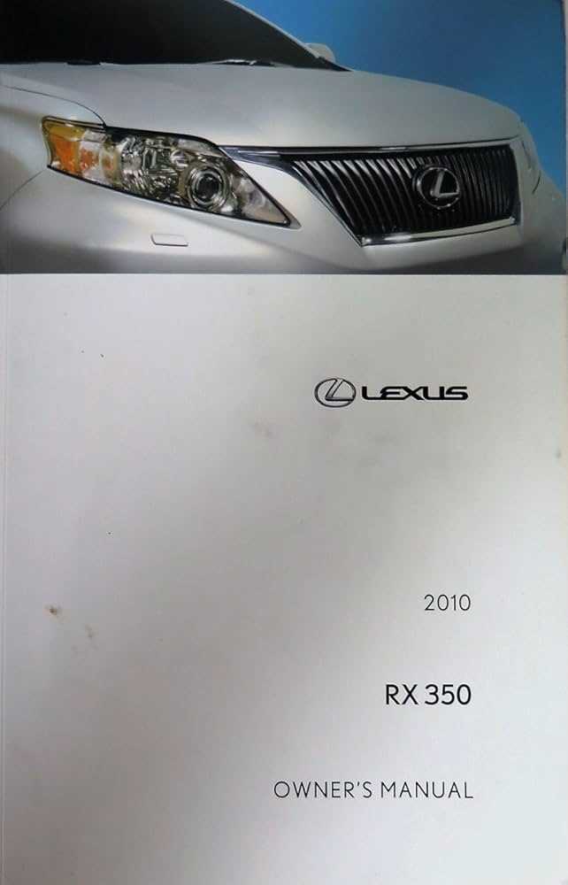 lexus rx 350 owners manual