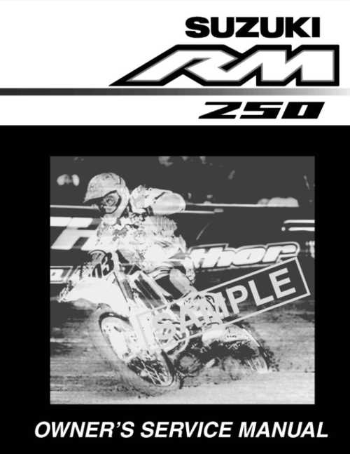 2007 suzuki rmz 250 owners manual