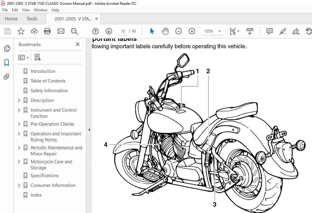 2005 yamaha v star 1100 owners manual