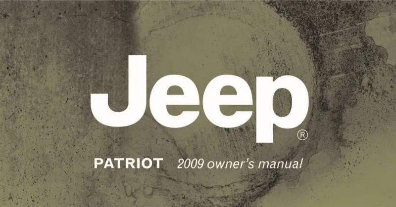 2009 jeep patriot owners manual