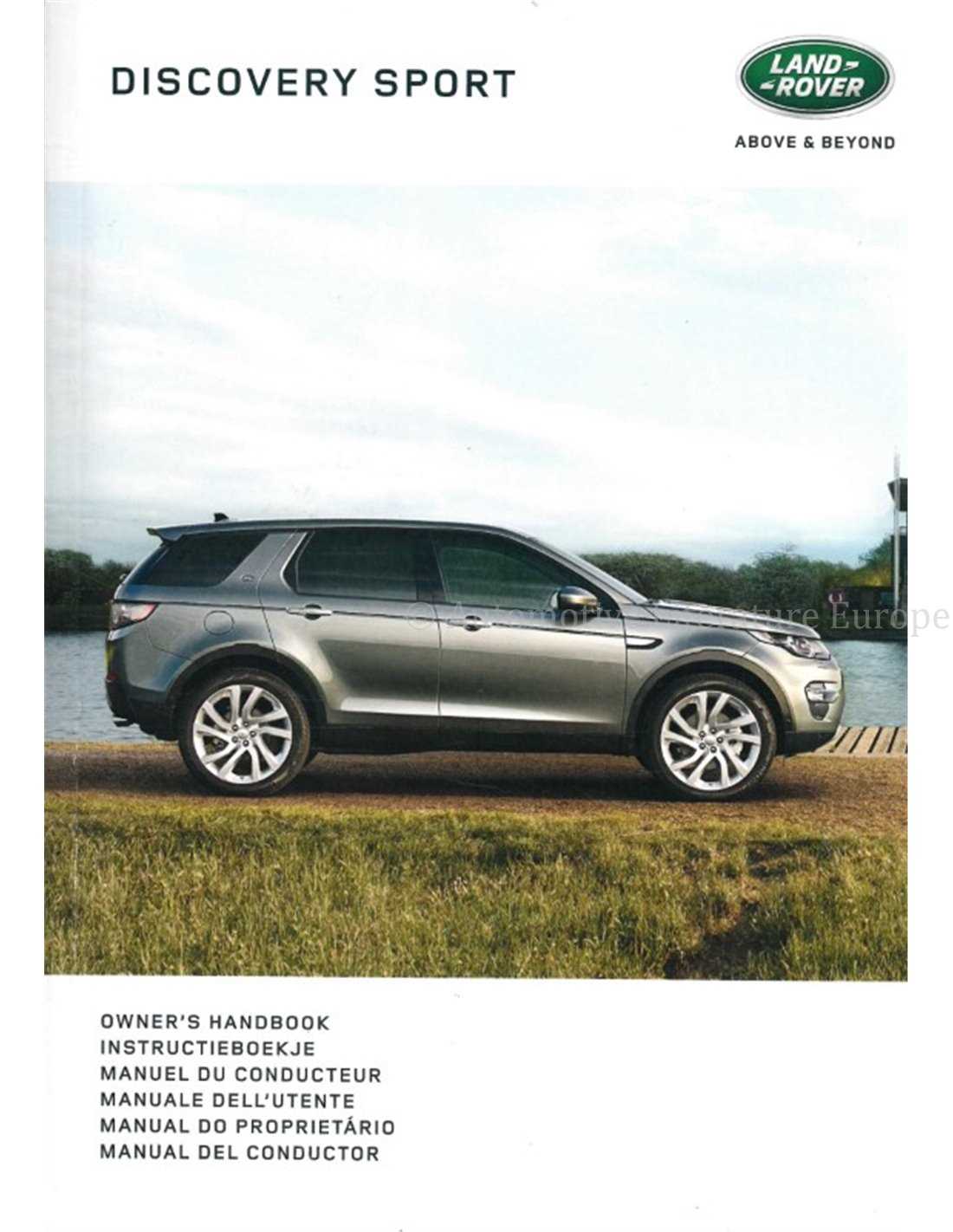 2016 discovery sport owners manual