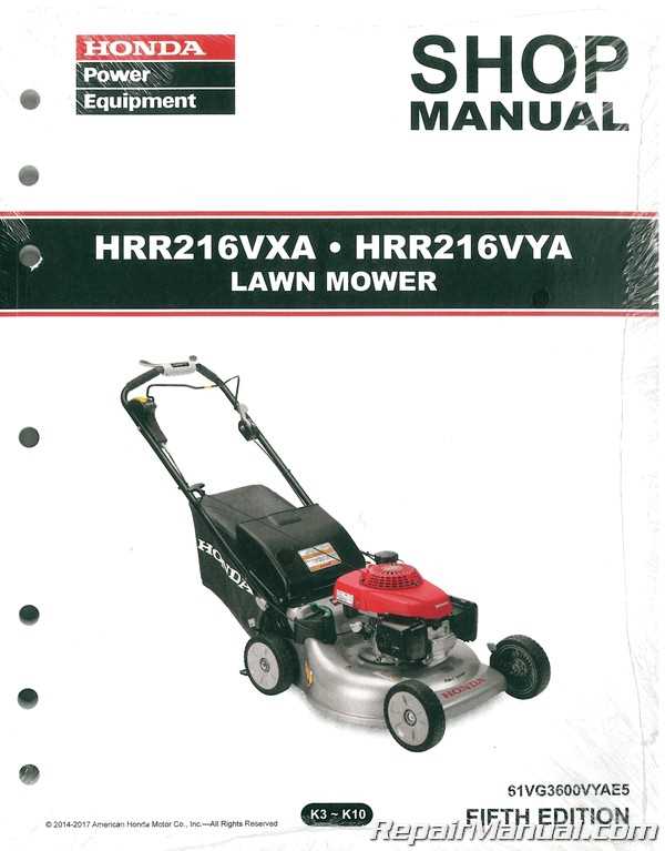 honda harmony ii hrr216 owners manual