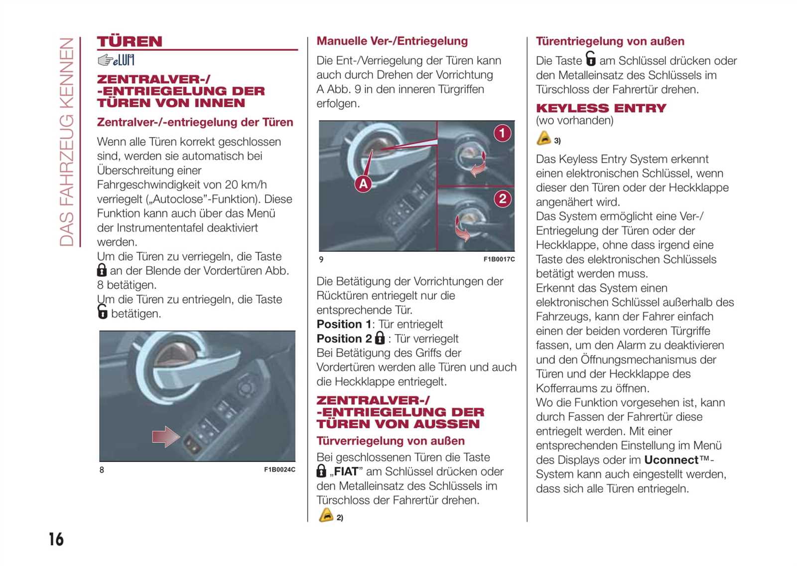 2016 fiat 500x owners manual