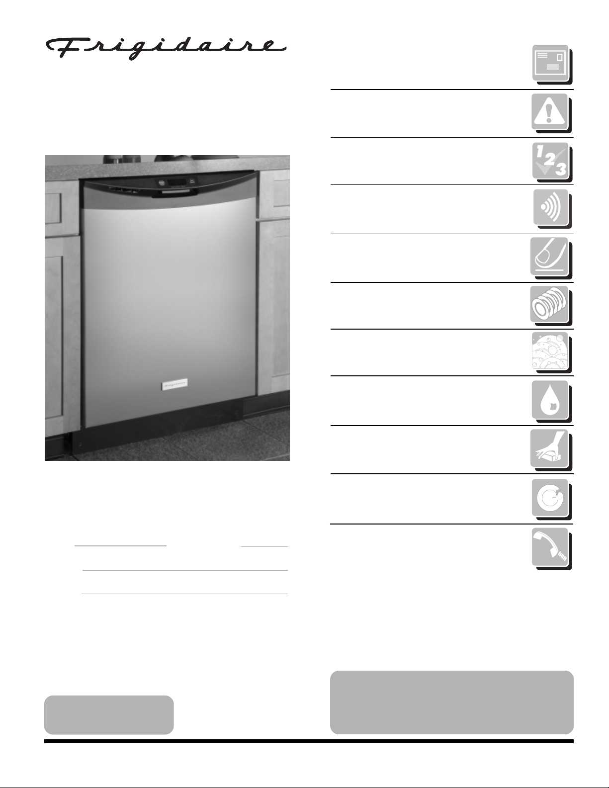 frigidaire professional dishwasher owners manual