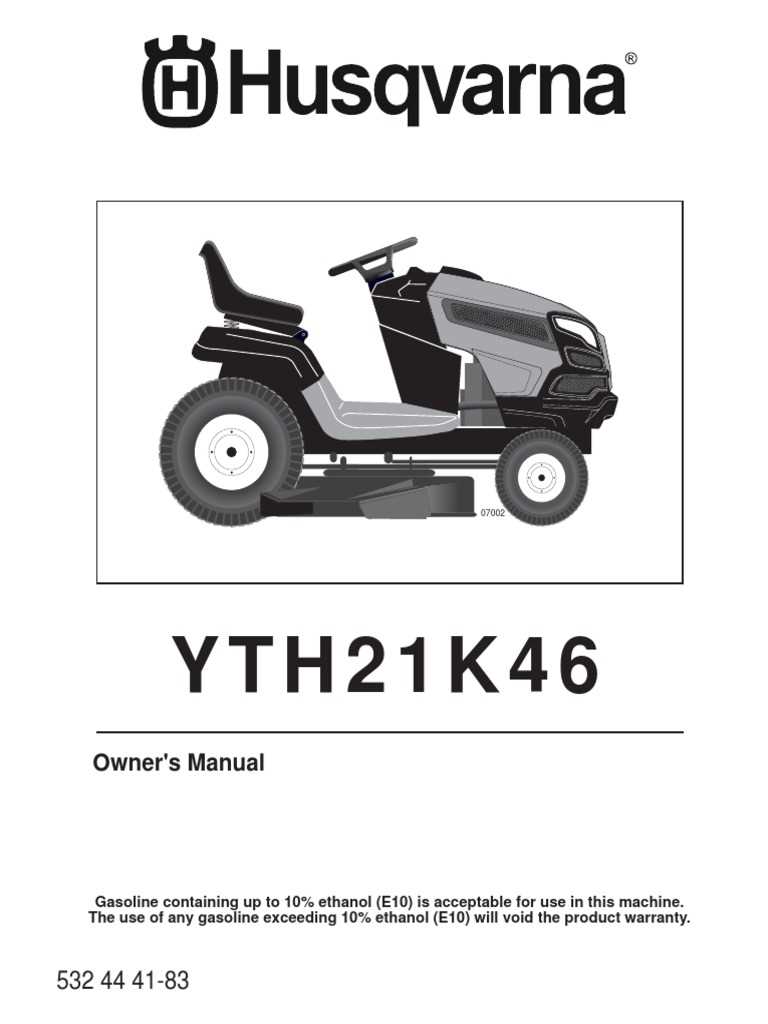 husqvarna yth21k46 owners manual