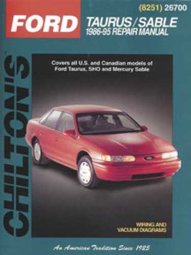 1995 ford taurus owners manual