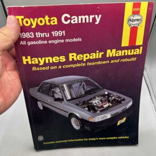 1991 toyota camry owners manual