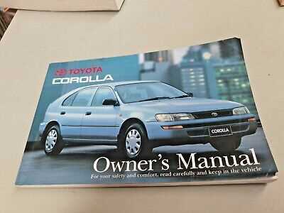 1996 toyota corolla owners manual