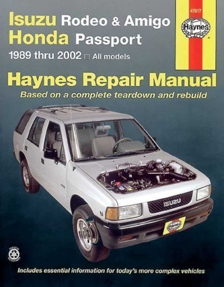 1999 isuzu rodeo owners manual