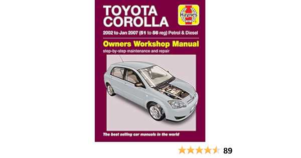 2002 toyota corolla owners manual