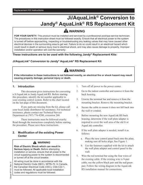 aqualink rs4 owners manual